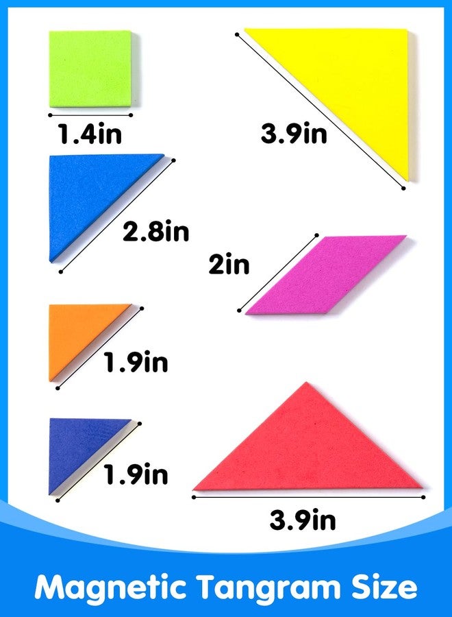 Odoorgames Magnetic Travel Tangram for Kids - 2 Sets Tangrams - Creative Magnetic Puzzles and Brain Stimulating Toys, Trip Toys for Car, Cruise & Airplane Rides - Image 2